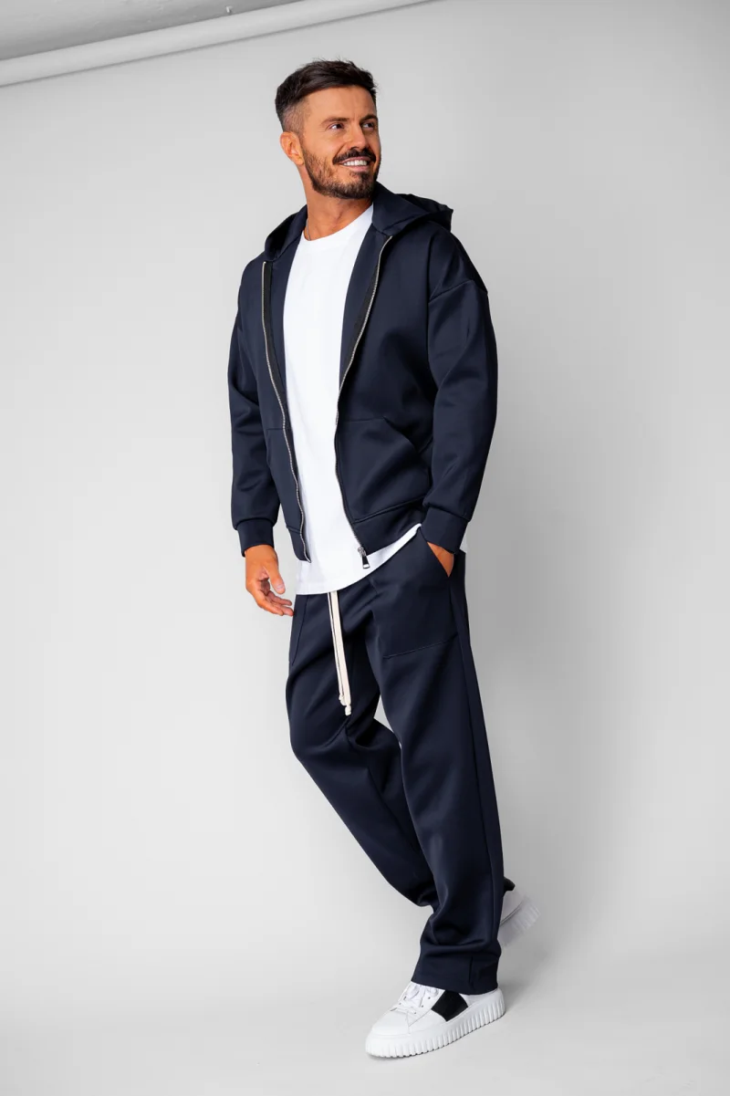 Set Loren Jacheta cu fermoar si Pantalon lung Navy