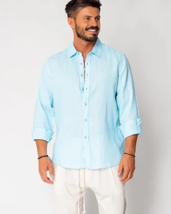 Camasa dIn 100% In Premium Blue