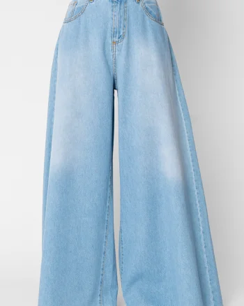 Blugi foarte largi din denim Light Blue