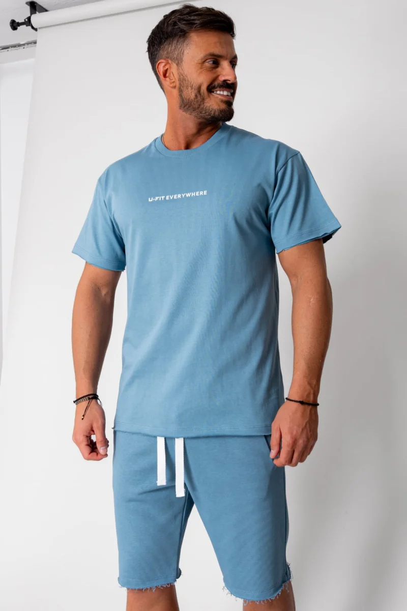 Set Axis tricou si pantalon scurt Storm Blue