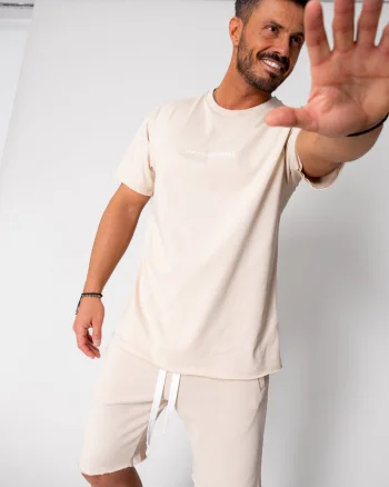 Set Axis tricou si pantalon scurt Light Beige
