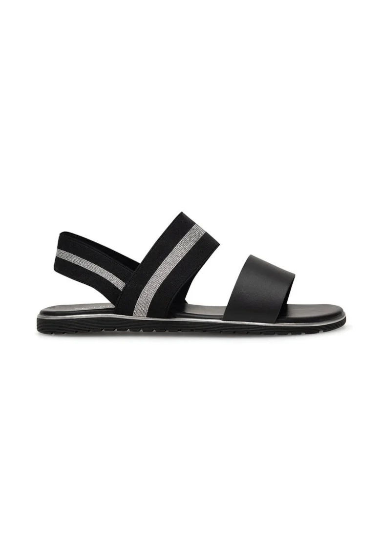Sandale dama,  590559, Sintetic/Textil, Negru, Negru