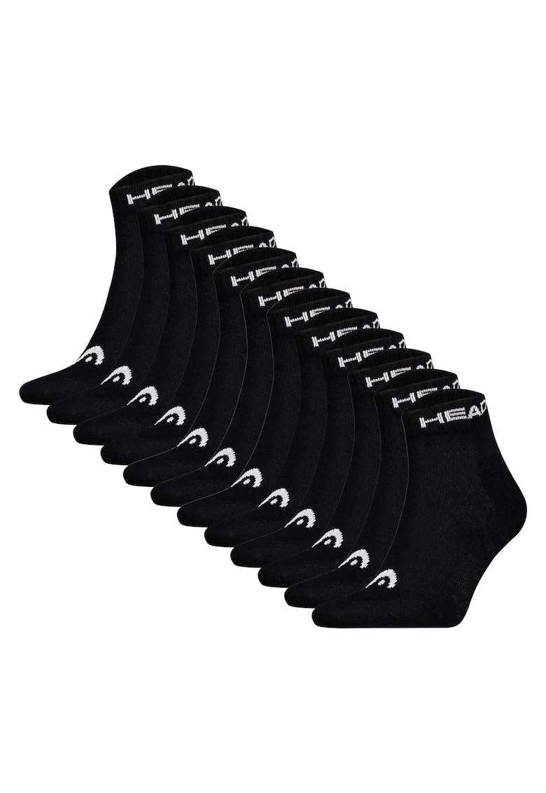 Set de sosete unisex pana la glezna - 12 perechi, Negru
