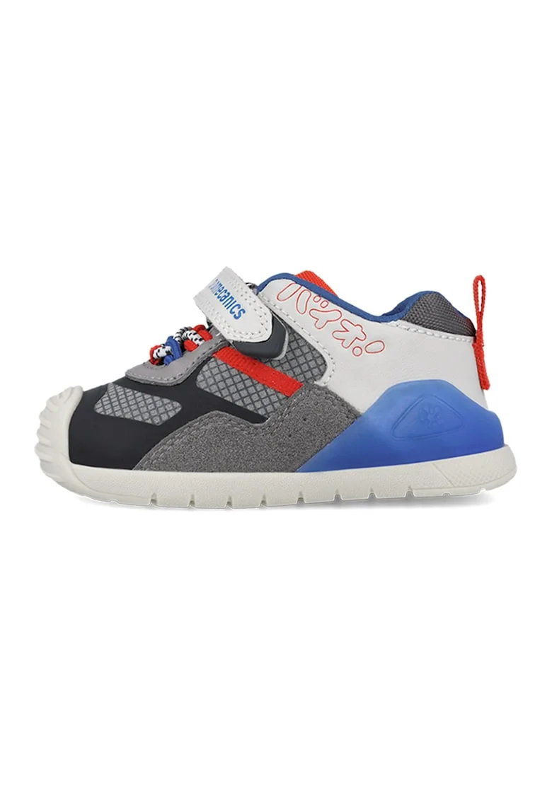 Pantofi sport colorblock, Alb/Albastru/Gri inchis