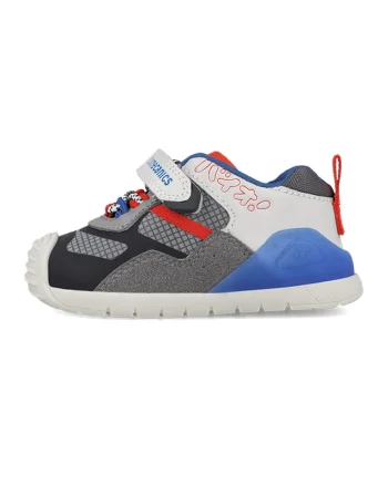 Pantofi sport colorblock, Alb/Albastru/Gri inchis