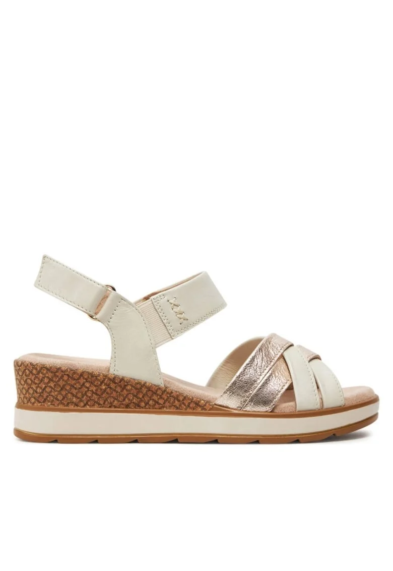 Sandale dama  303666385, Piele naturala, Ecru
