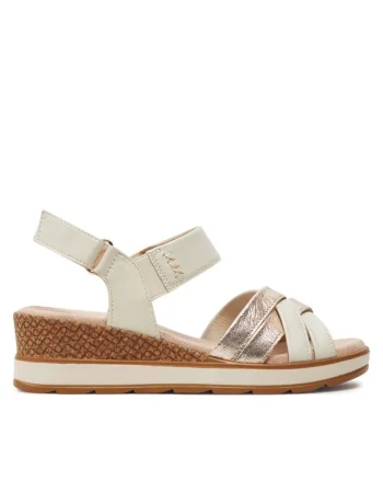 Sandale dama  303666385, Piele naturala, Ecru