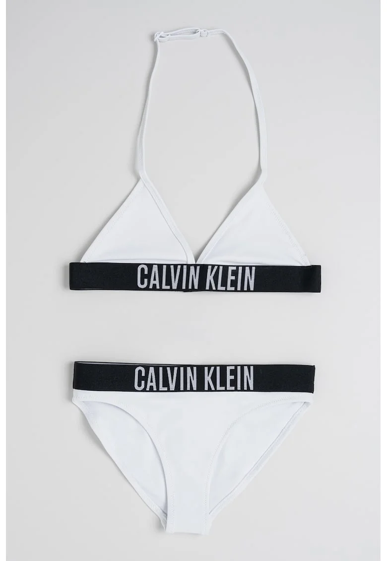 Costum de baie cu logo, Alb