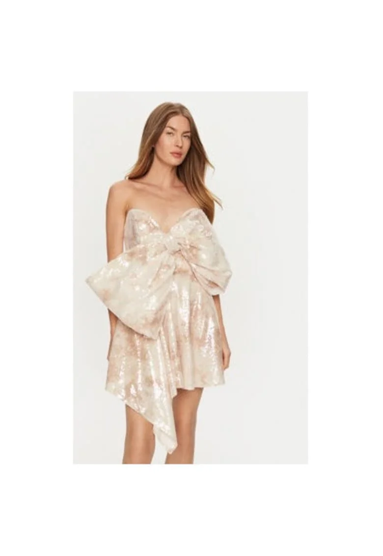 Rochie dama,  304698965, Poliester, Bej, Bej
