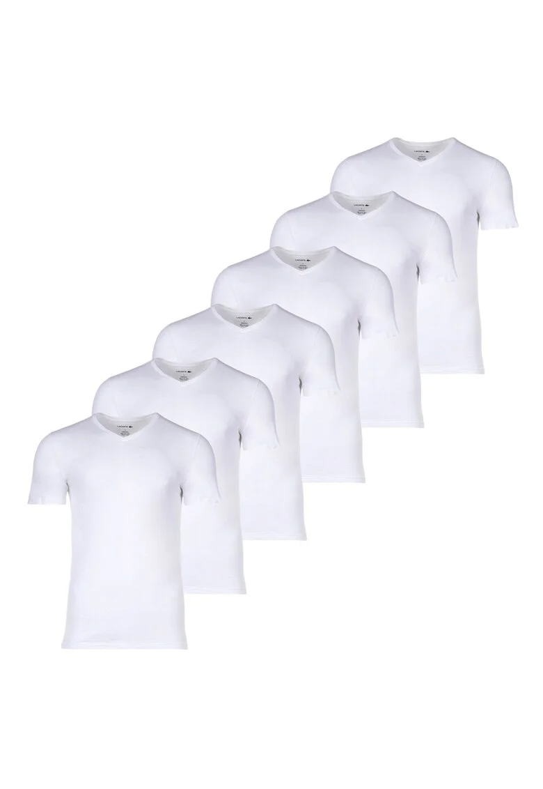 Set de tricouri slim fit cu decolteu in V - 6 piese