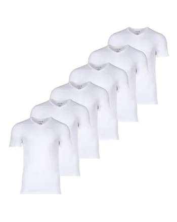 Set de tricouri slim fit cu decolteu in V - 6 piese