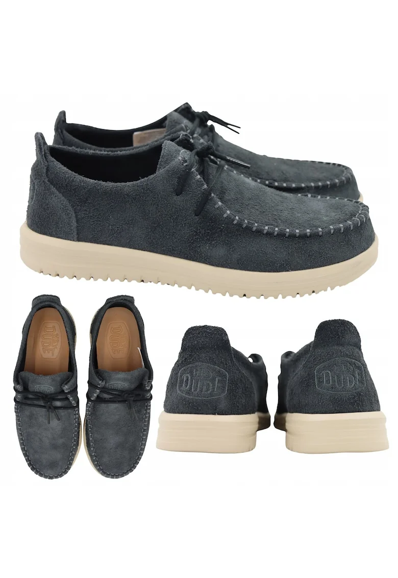 Mocasini barbati, Heydude, Nxt Moc 43772, piele nubuc, albastru, nr.