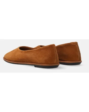 Balerini din piele intoarsa uni