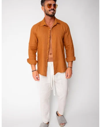Camasa din 100% In Brown 16903