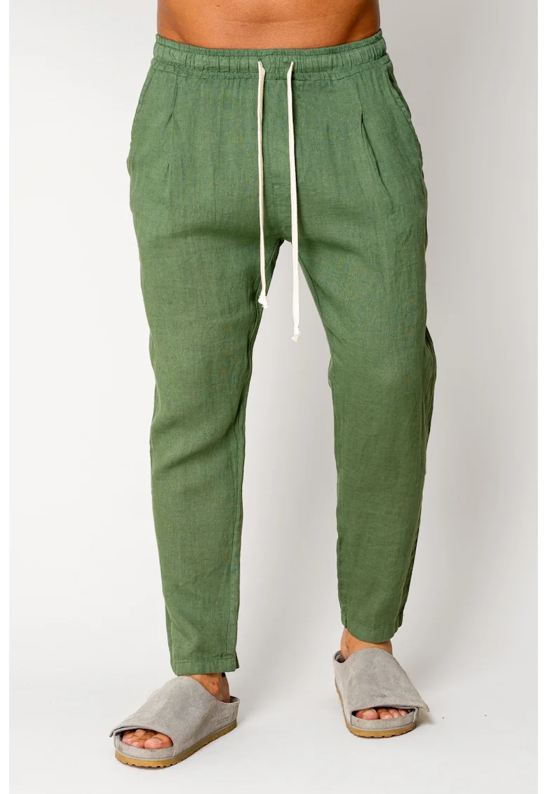 Pantaloni lung din IN cu snur Green 17548, Verde