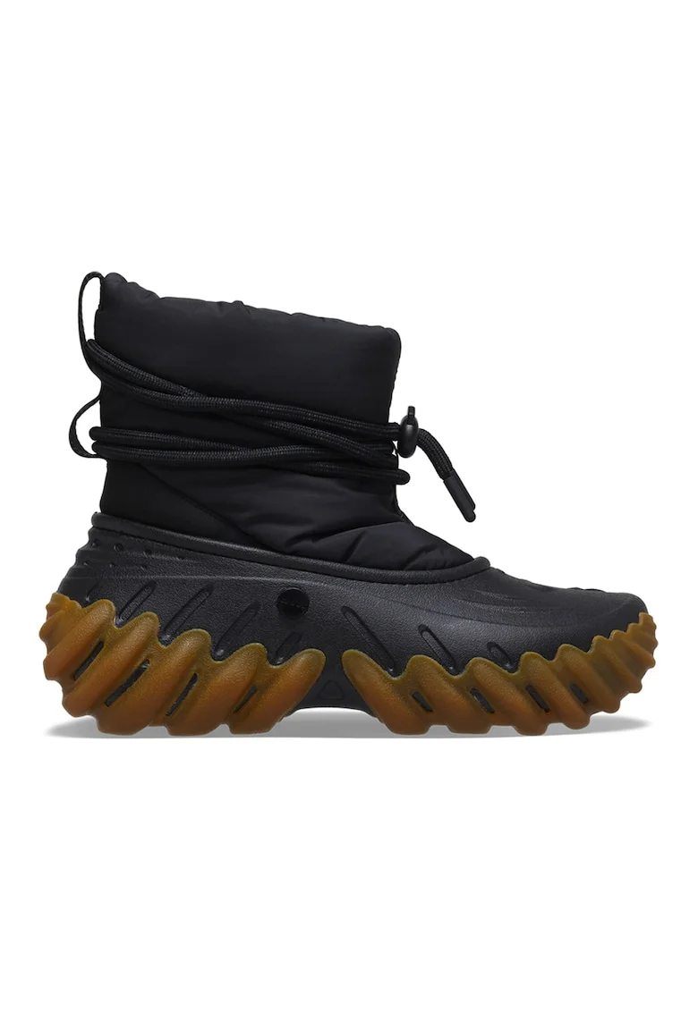 Ghete unisex fara inchidere, Negru/Caramel