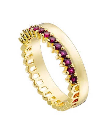 Inel placat cu aur de 18K si zirconia