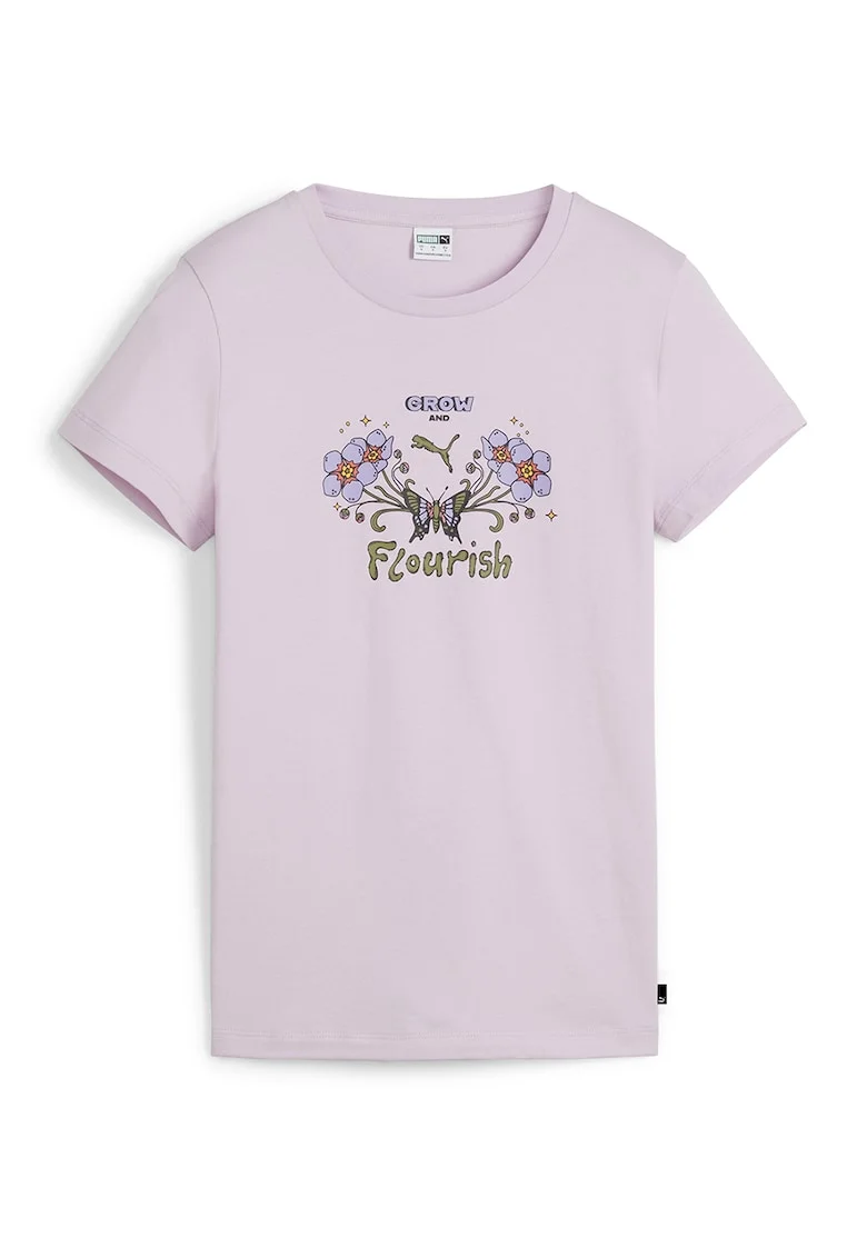 Tricou regular fit cu imprimeu, Lila