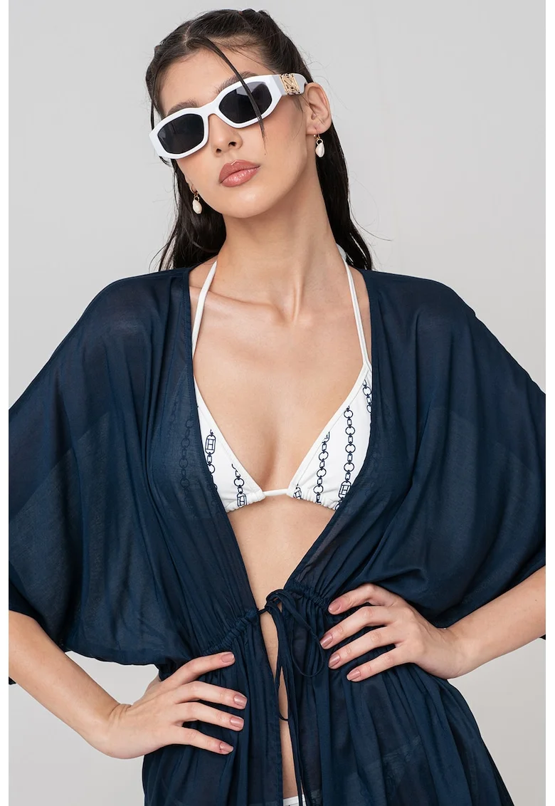 Kimono de plaja, din amestec de modal, Bleumarin