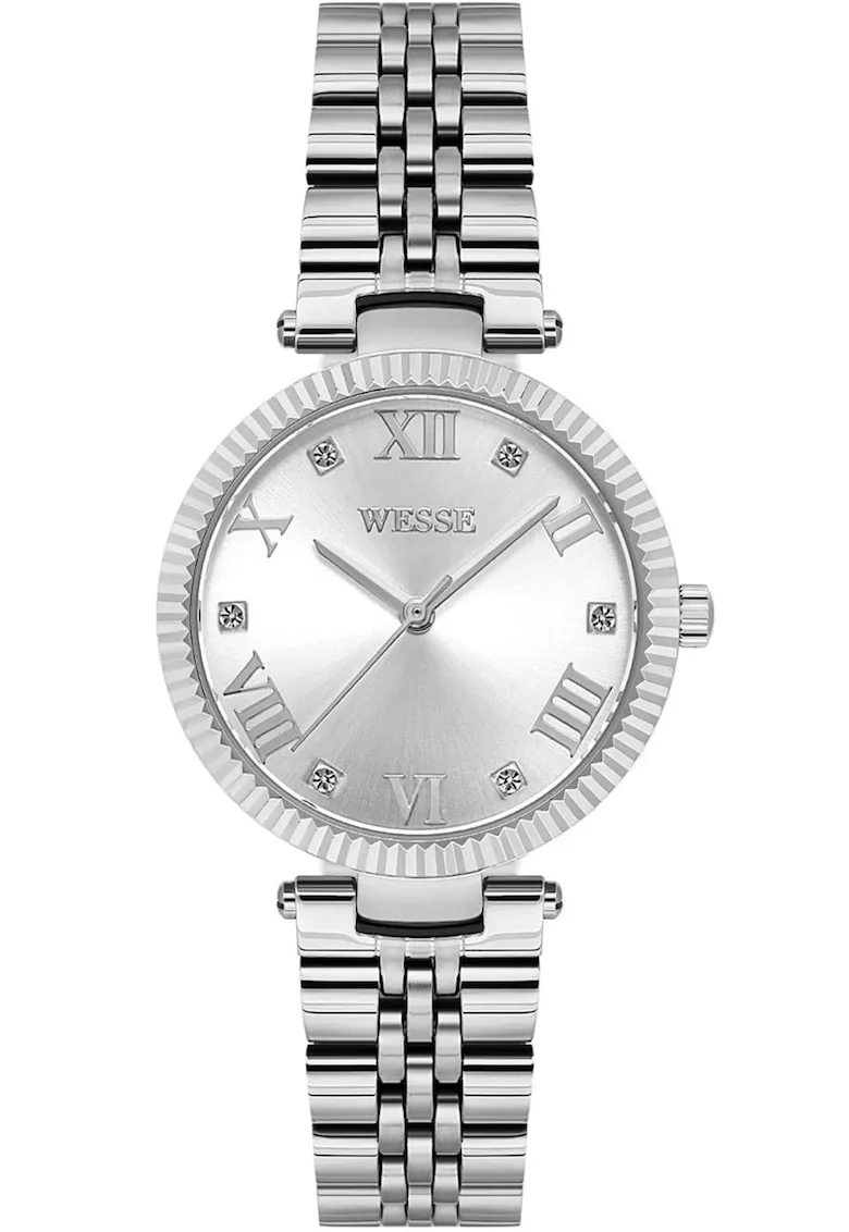 Ceas de dama  WWL111901, carcasa 33 mm, curea din otel, 5 ATM