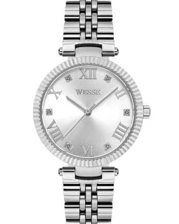 Ceas de dama  WWL111901, carcasa 33 mm, curea din otel, 5 ATM