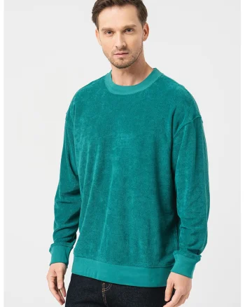 Bluza sport cu decolteu la baza gatului si maneci cazute