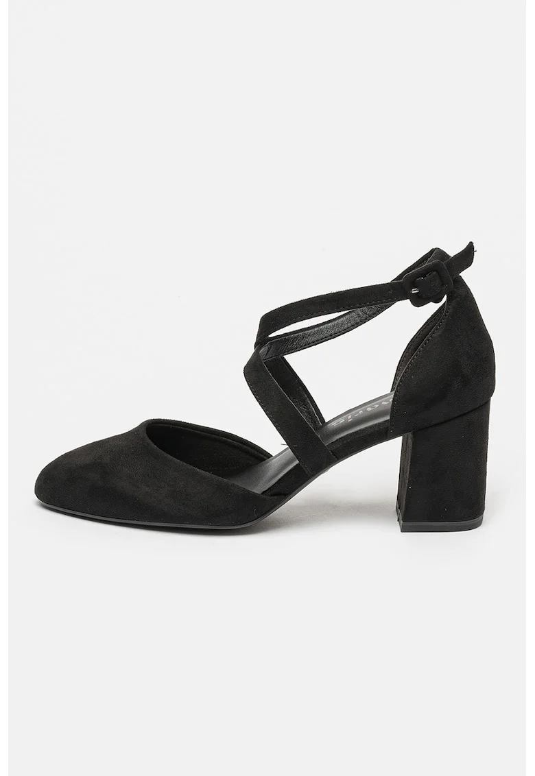 Pantofi cu toc masiv, Negru