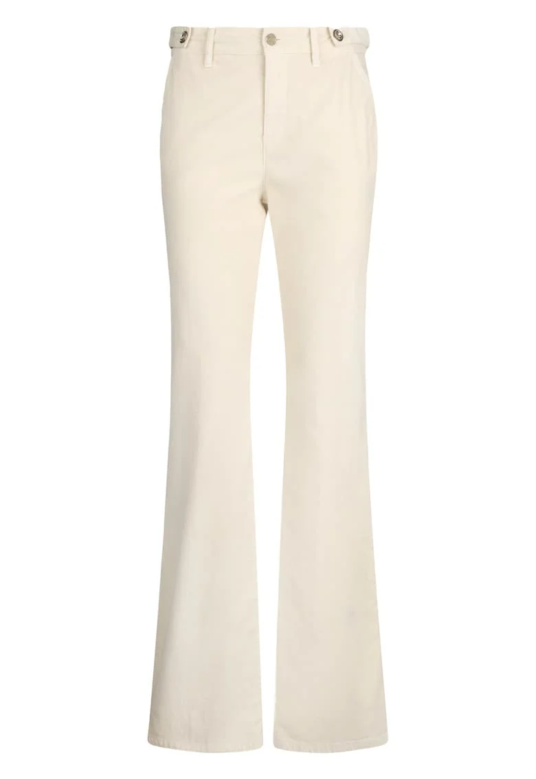 Pantaloni bootcut cu talie inalta, Bej deschis