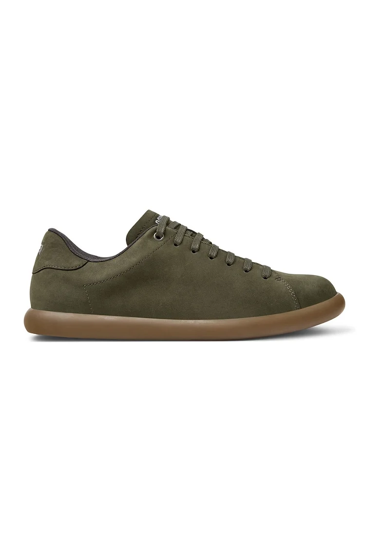 Pantofi sport de piele Pelotas, Kaki inchis