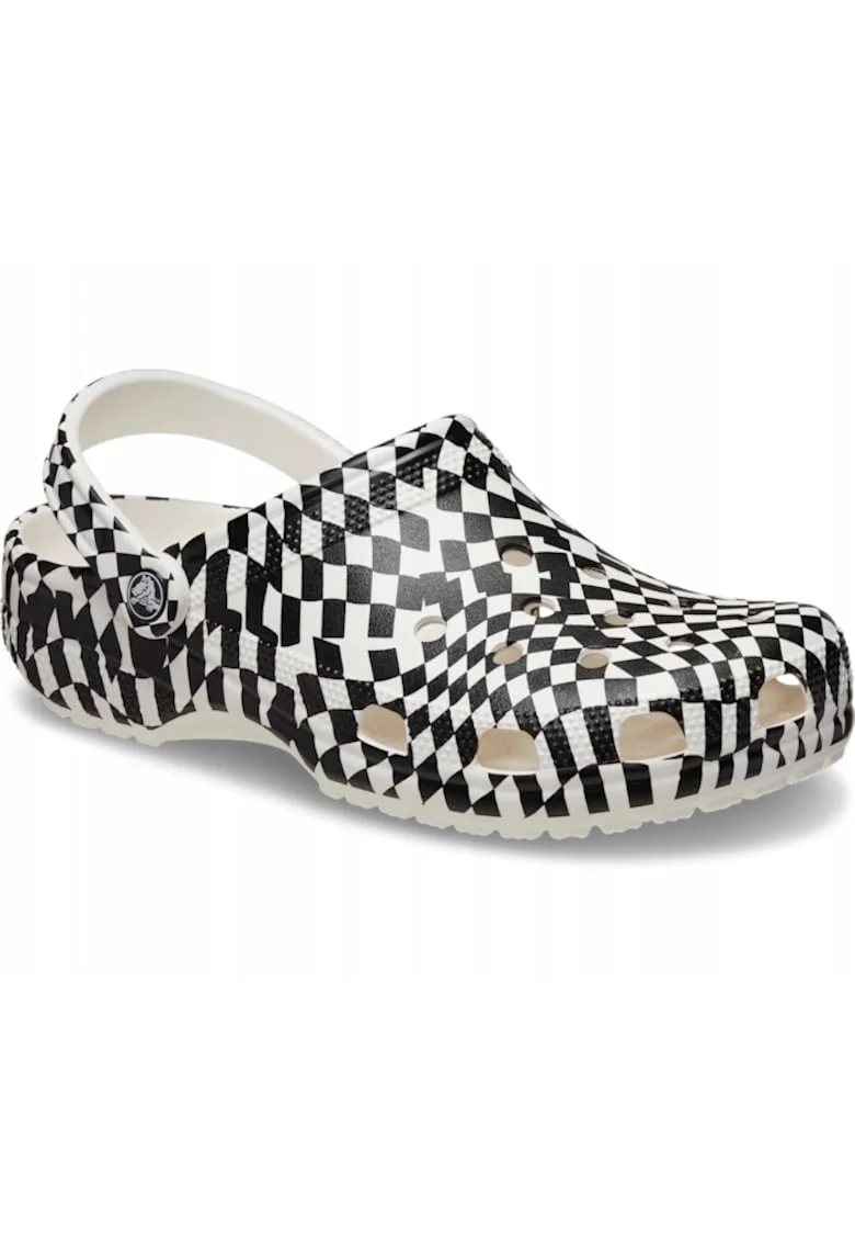 Saboti Barbati,  Classic Warped Checker 211007 Clog, Alb, Alb
