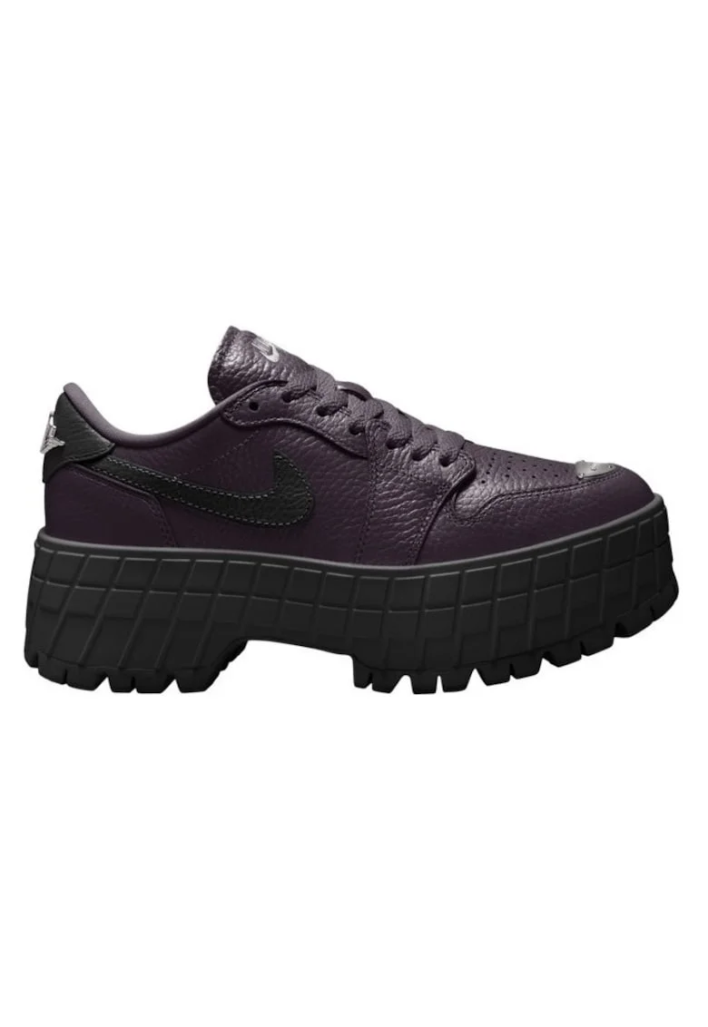 Pantofi sport dama  W AIR JORDAN 1 BROOKLYN LOW, Piele naturala, Negru, Negru