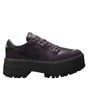 Pantofi sport dama  W AIR JORDAN 1 BROOKLYN LOW, Piele naturala, Negru, Negru