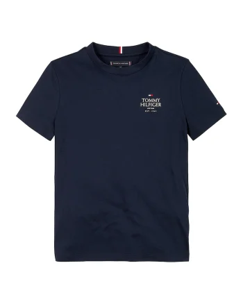 Tricou din bumbac organic cu decolteu la baza gatului, Albastru ultramarin
