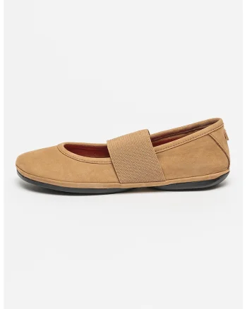 Balerini Mary Jane de piele, Maro camel