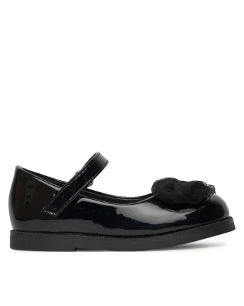 Balerini copii,  negru, material sintetic, inchidere velcro