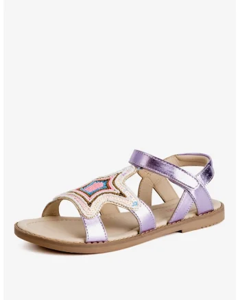 Sandale dama  model 7540-6A, piele naturala, violet,