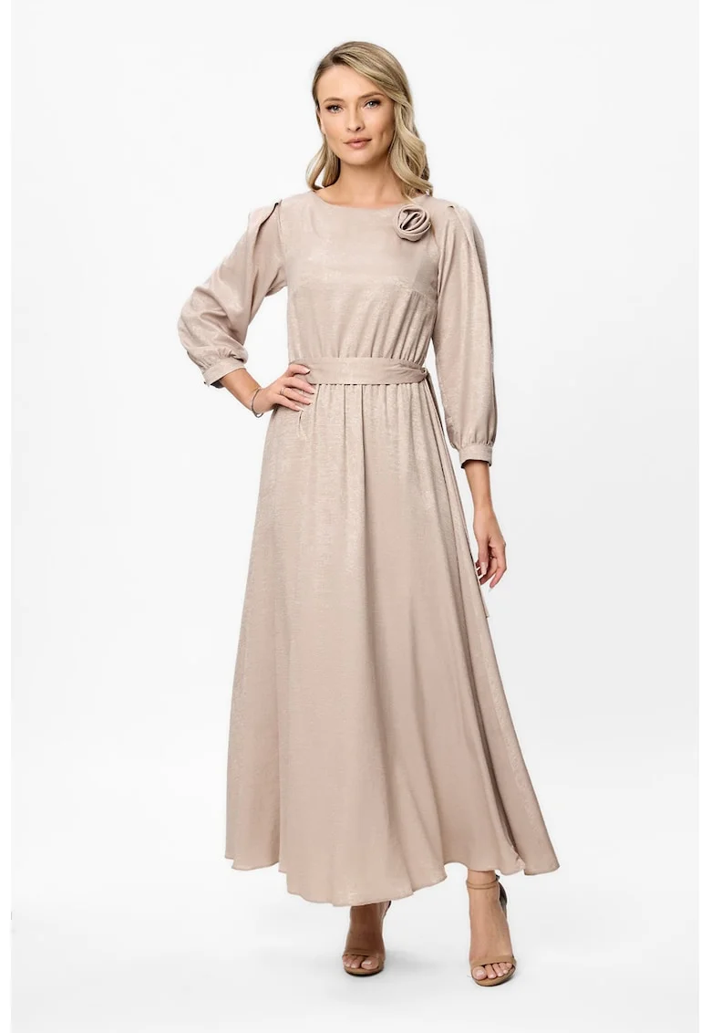 Rochie cu maneci lungi Chiara, Bej deschis