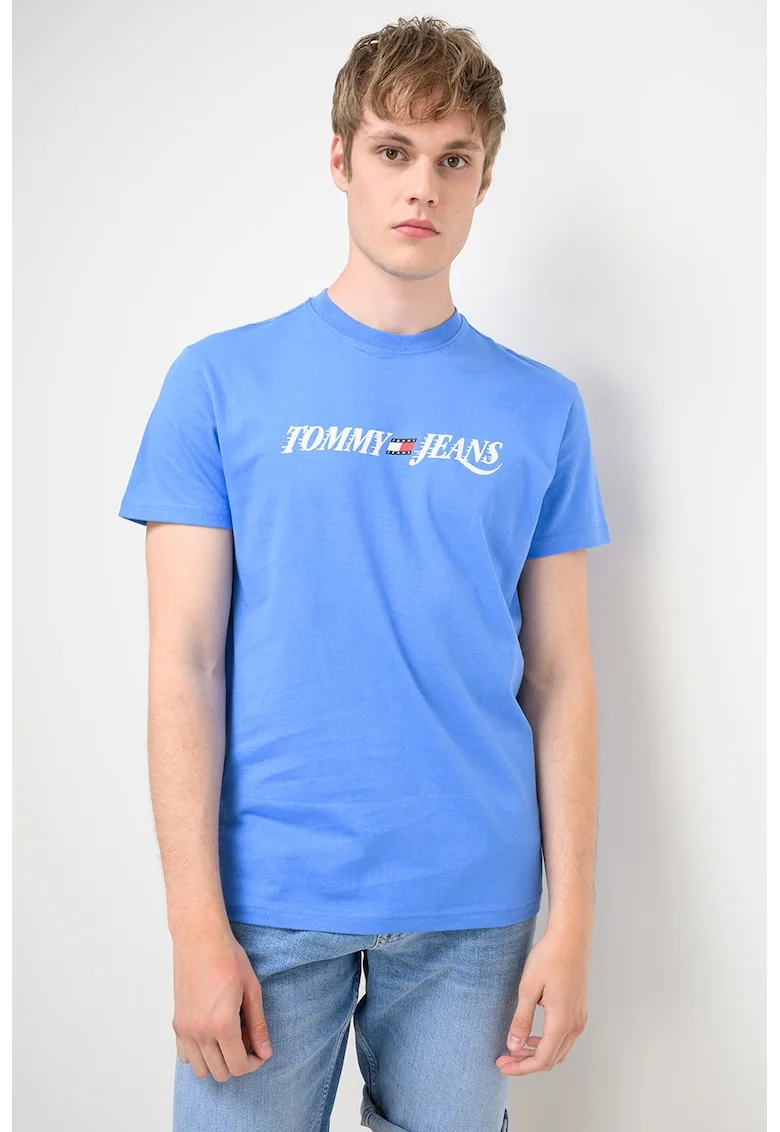 Tricou regular-fit cu imprimeu logo, Albastru