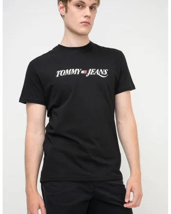Tricou regular-fit cu imprimeu logo, Negru