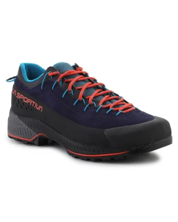 Pantofi barbati 37B643322,  Piele naturala, Negru/Bleumarin