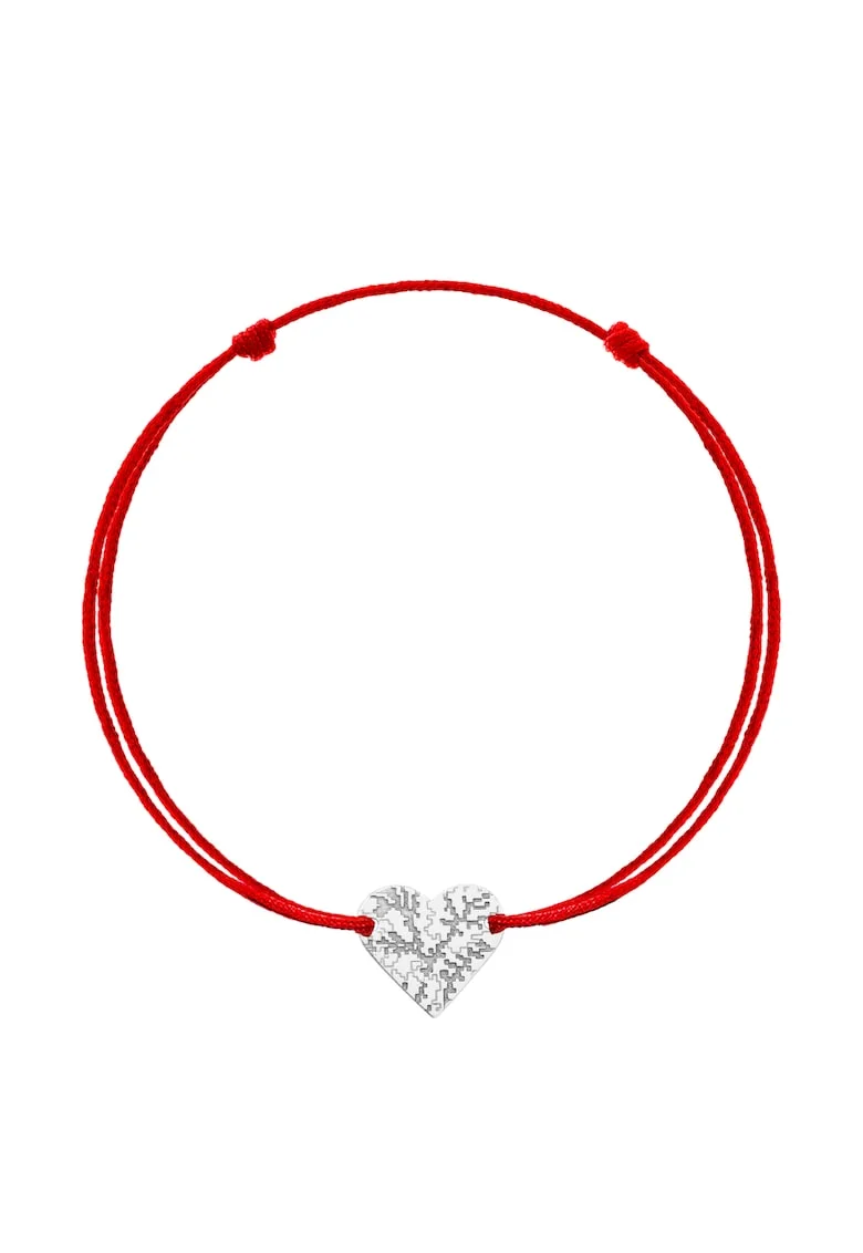 Bratara snur My Romanian Heart, argint 925