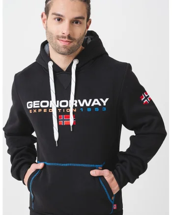 Hanorac regular fit cu logo, Rosu/Negru/Portocaliu