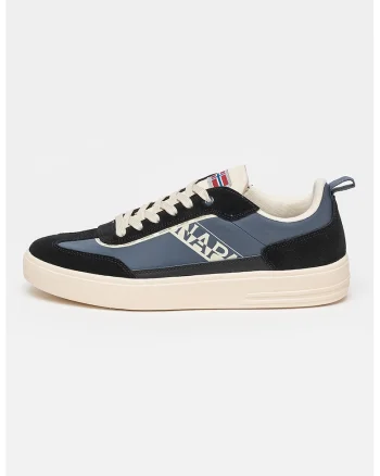Pantofi sport de piele intoarsa si material textil Bark, Bleumarin