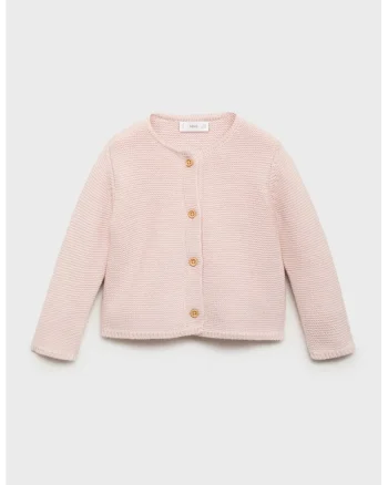 Cardigan din amestec de bumbac, Roz pal