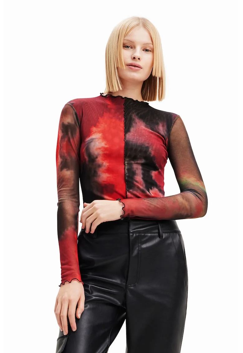 Bluza slim fit cu model