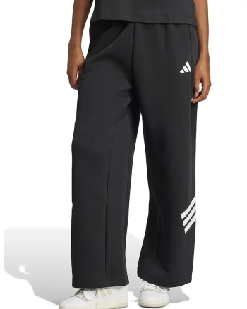 Pantaloni de trening cu croiala ampla, Alb/Negru