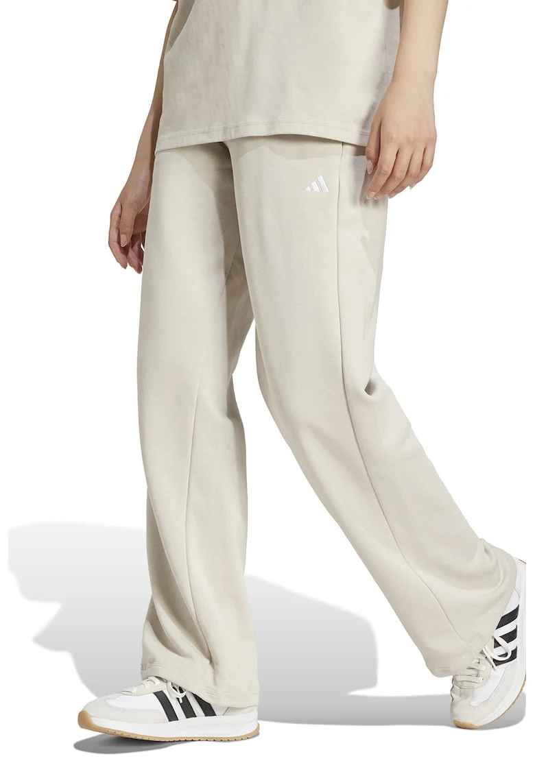 Pantaloni de trening cu un snur in talie Essentials, Crem