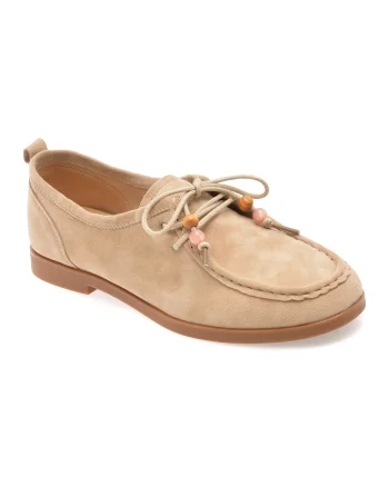 Pantofi EPICA bej, 5817, din piele intoarsa