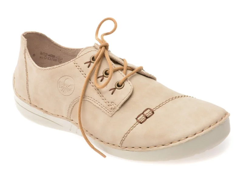 Pantofi RIEKER bej, 52520, din piele ecologica
