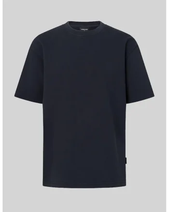 Tricou oversize cu guler rotund 30047780, Albastru inchis